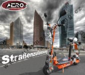 Elektrick� motorov� kolob�ka AERO 800W oran�ov�