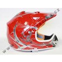 Moto helma Cross Nitro Racing červená M