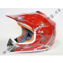 Moto helma Cross Nitro Racing červená L