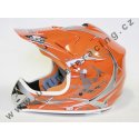 Moto helma Nitro oranžová XL