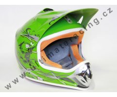 Moto přilba Nitro Racing zelená M