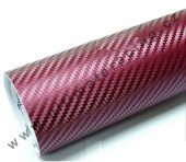 3D carbonov� folie Carbon Sticker 152x150cm �erven�